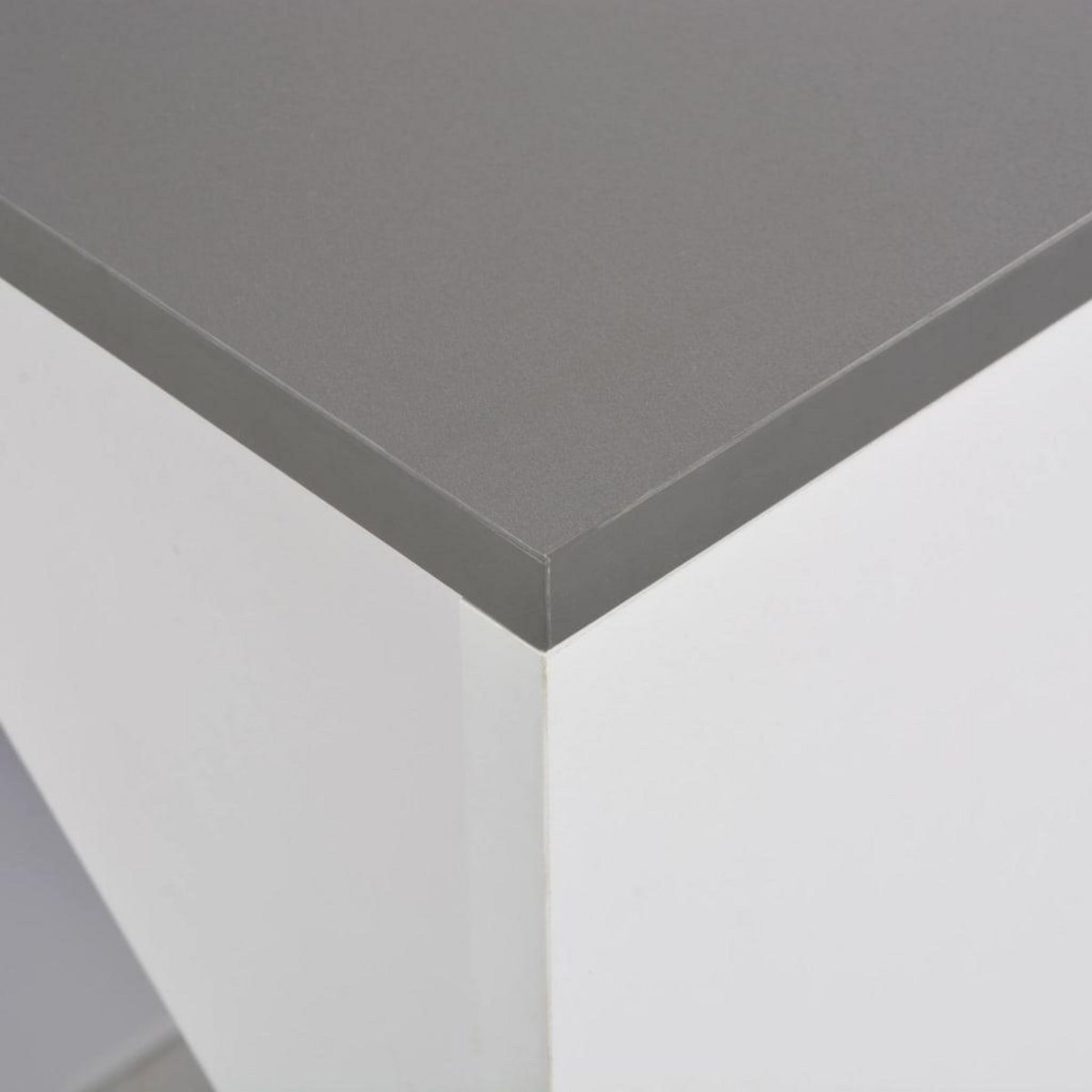 VIDAXL Table de bar avec armoire Blanc 115x59x200 cm