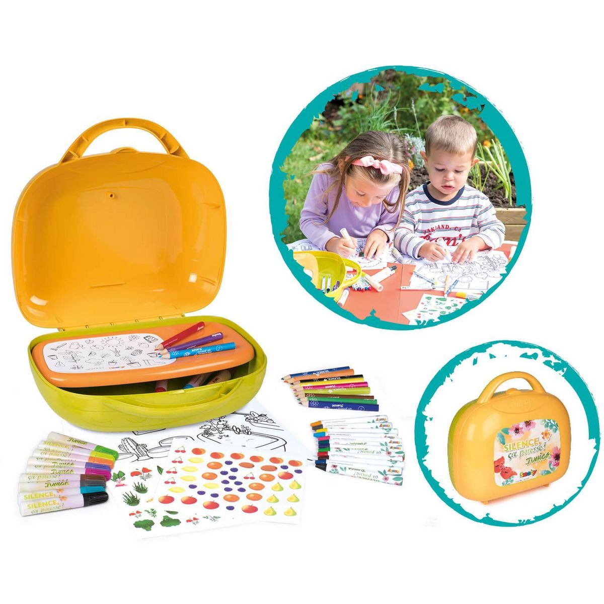 SMOBY Mallette D'Activites Dessin Silence ça pousse