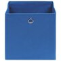 VIDAXL Boîtes de rangement 4 pcs Tissu intisse 28x28x28 cm Bleu
