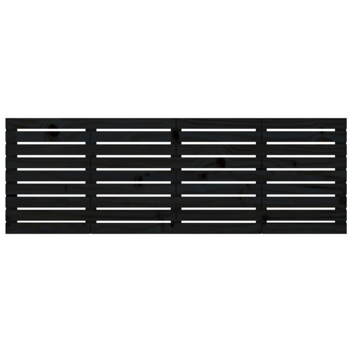 VIDAXL Tete de lit murale Noir 166x3x63 cm Bois massif de pin