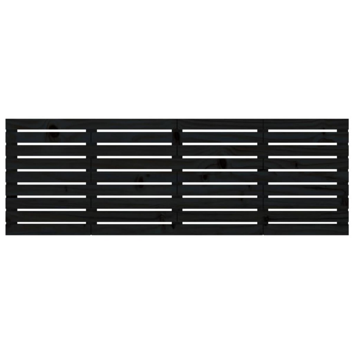 VIDAXL Tete de lit murale Noir 166x3x63 cm Bois massif de pin