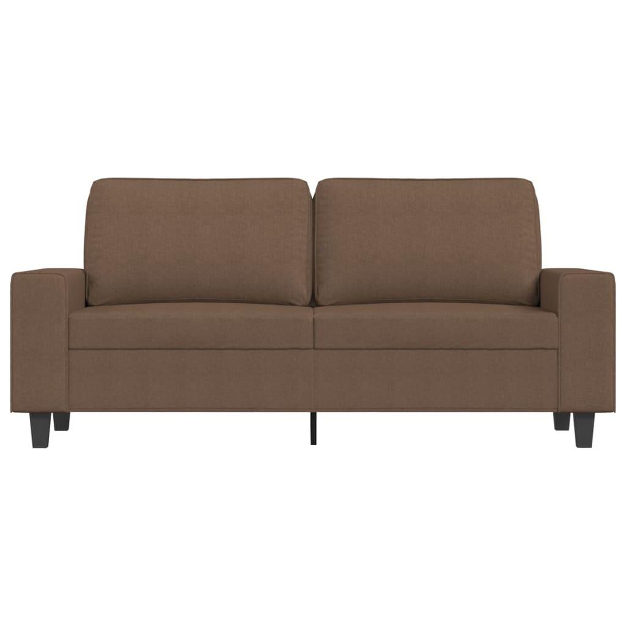 Voir la diapositive 3 : VIDAXL Canape a 2 places Marron 140 cm Tissu