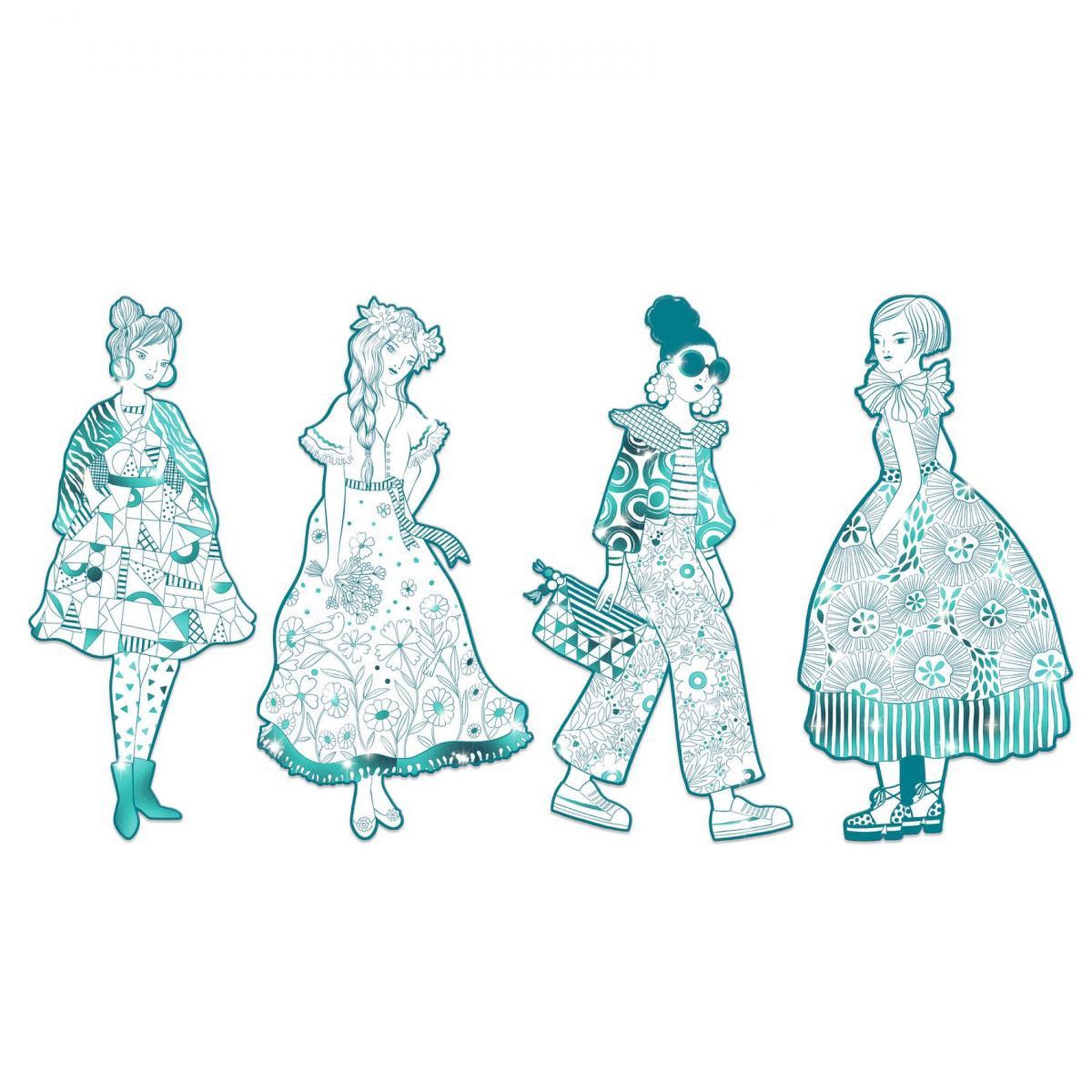 Voir la diapositive 2 : Djeco Coloriage mode Rebekka et ses amies