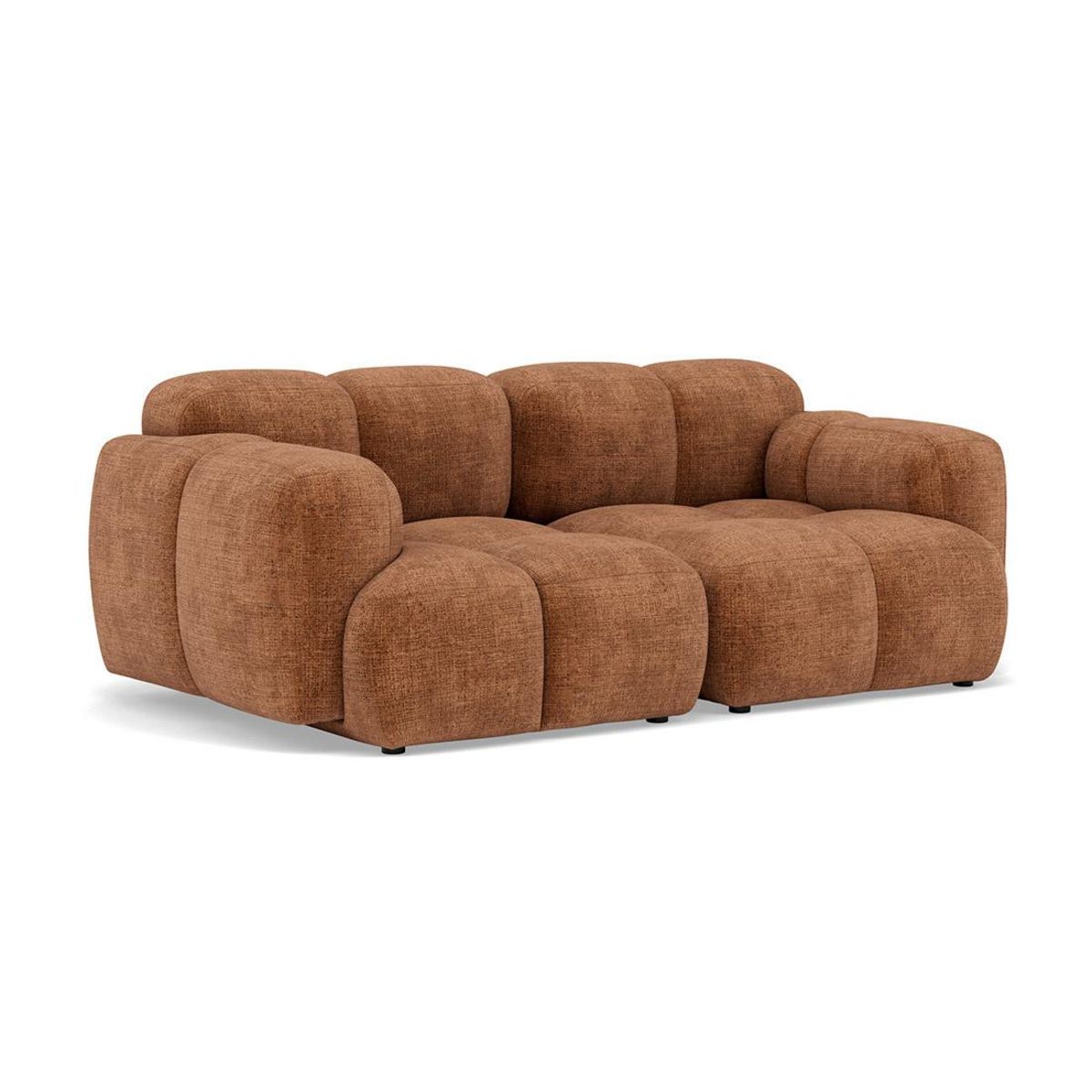 LISA DESIGN Grace - canapé modulable 2 places en velours texturé