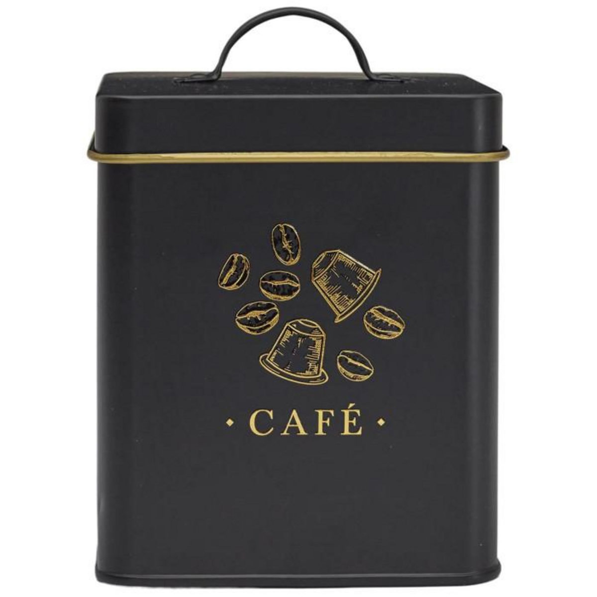 Paris Prix Boîte à Café en Métal  Lounge  19cm Noir