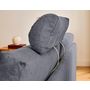 Voir la diapositive 2 : BEST MOBILIER Barrie - canapé d'angle réversible 4 places avec têtière amovible en tissu