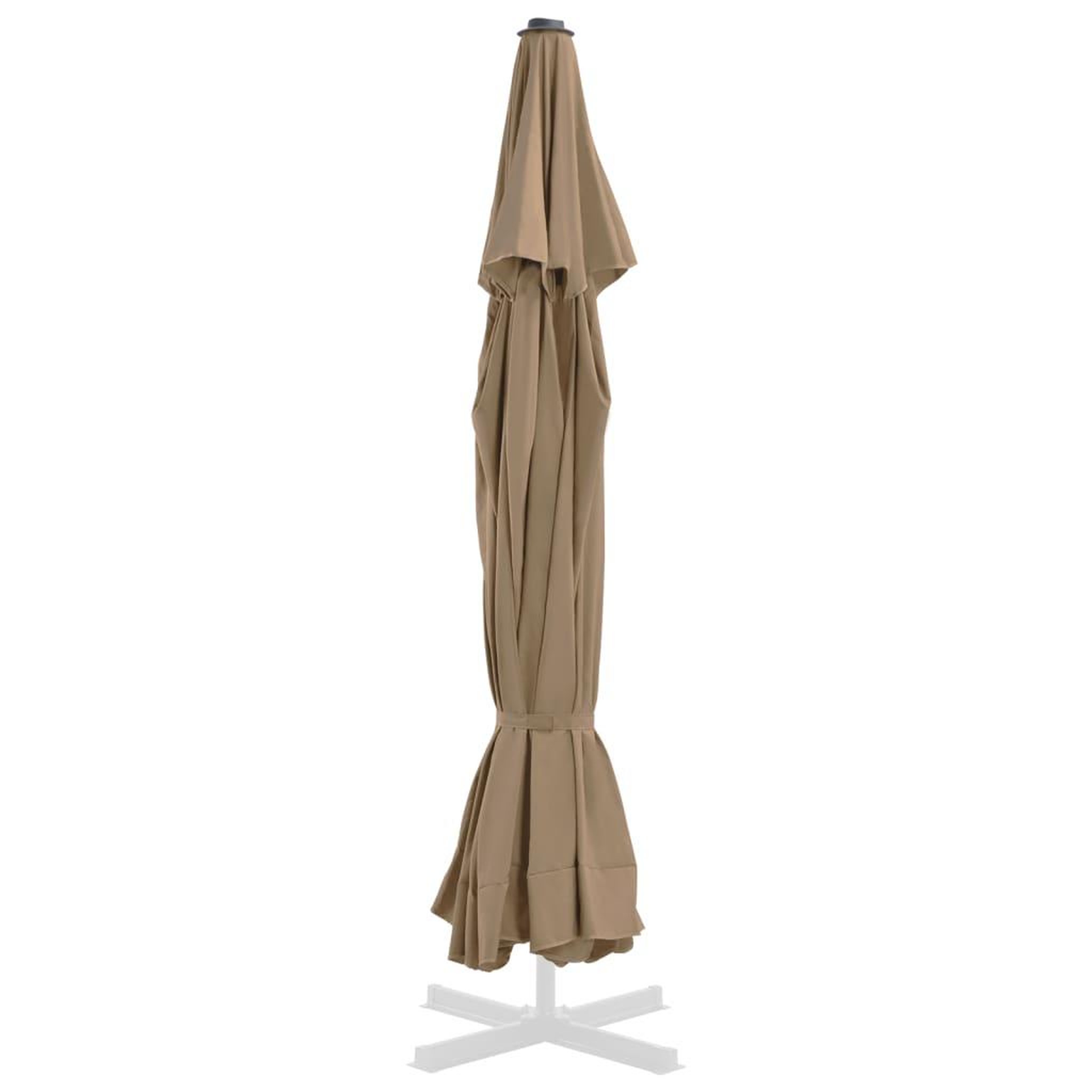 Voir la diapositive 3 : VIDAXL Tissu de remplacement pour parasol d'exterieur Taupe 500 cm