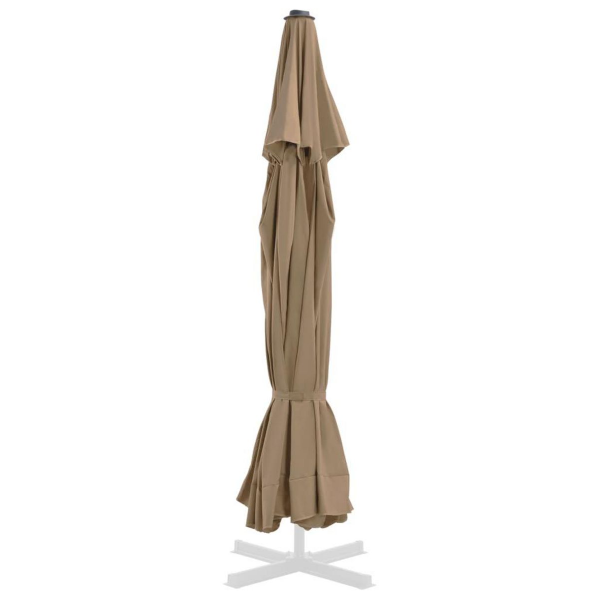 VIDAXL Tissu de remplacement pour parasol d'exterieur Taupe 500 cm