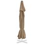 Voir la diapositive 3 : VIDAXL Tissu de remplacement pour parasol d'exterieur Taupe 500 cm