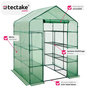 Voir la diapositive 3 : tectake Serre de jardin souple 3,6 m³ avec 16 étagères vert