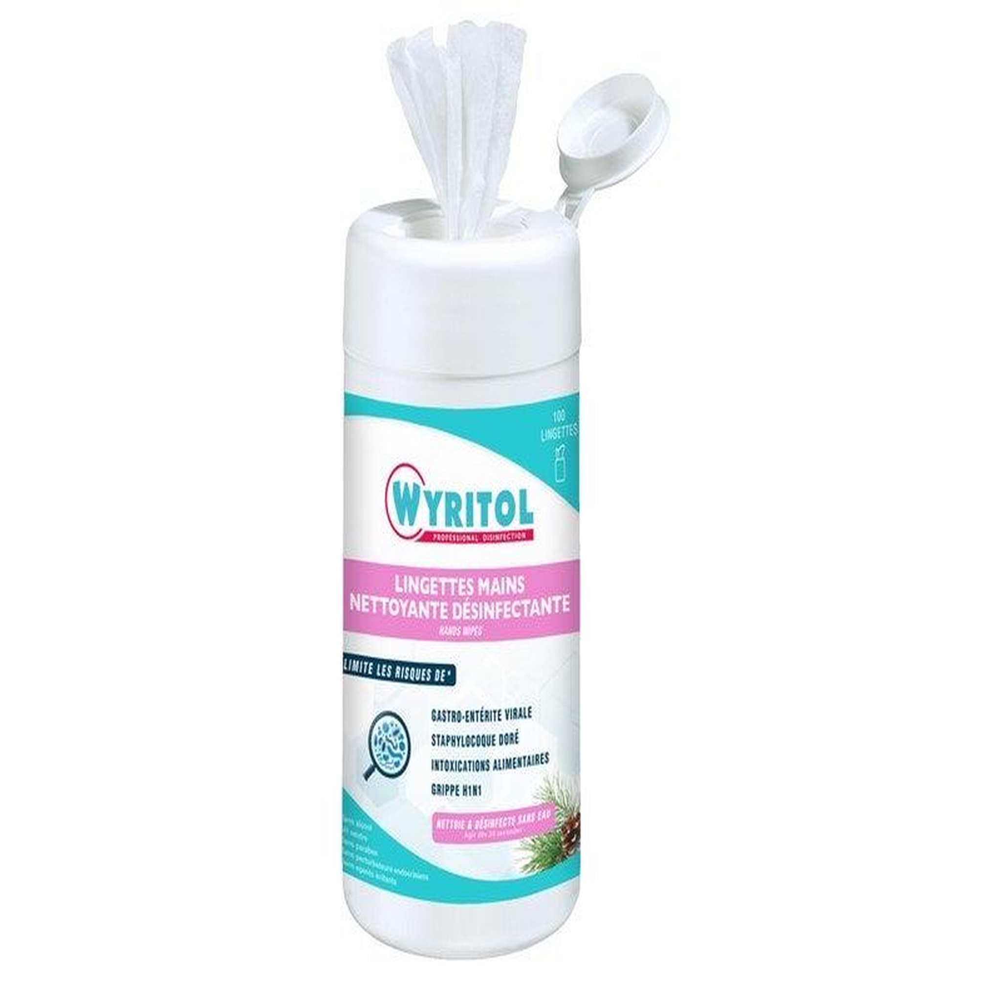 CENTRALE BRICO Lingettes Mains Wyritol, 100 Lingettes