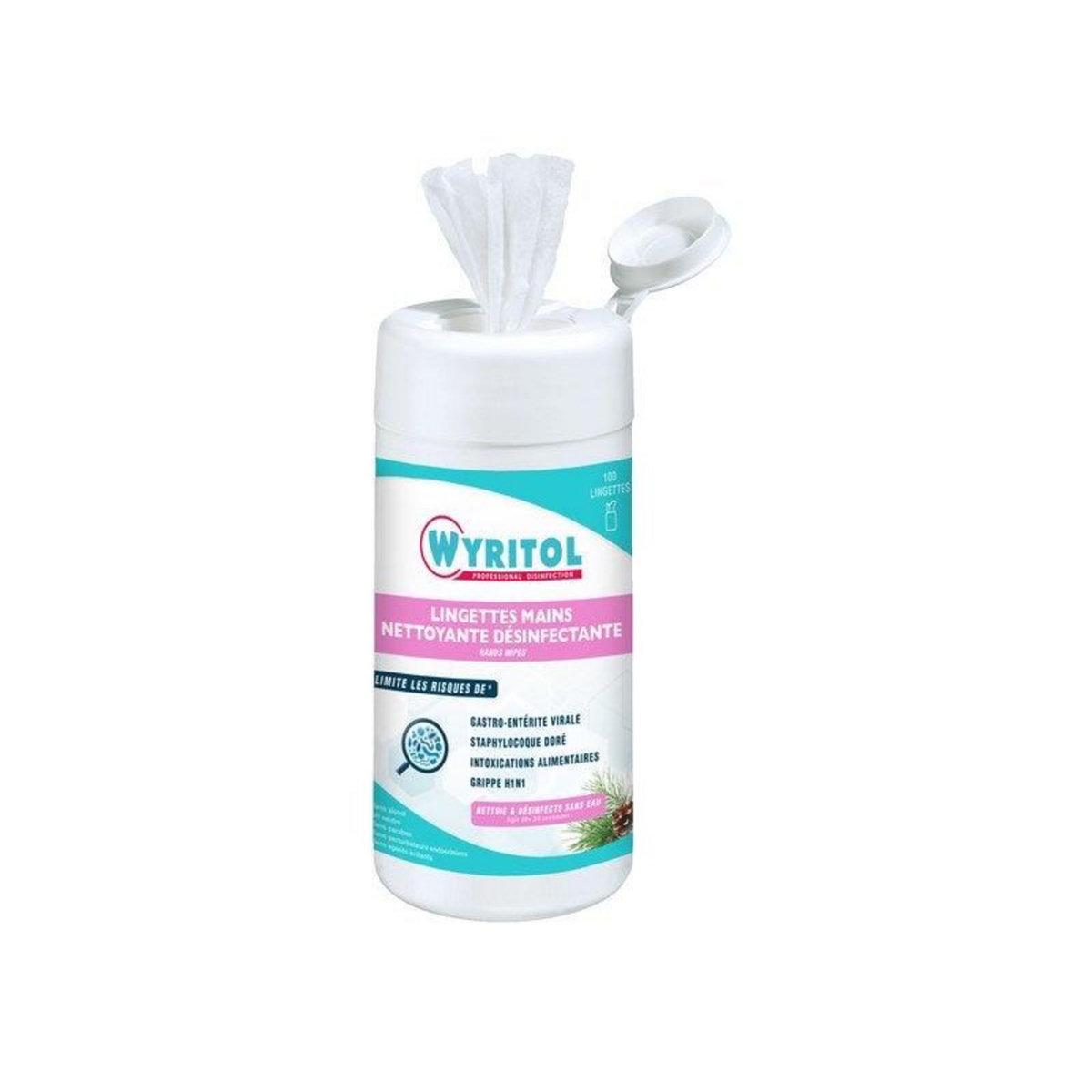 CENTRALE BRICO Lingettes Mains Wyritol, 100 Lingettes