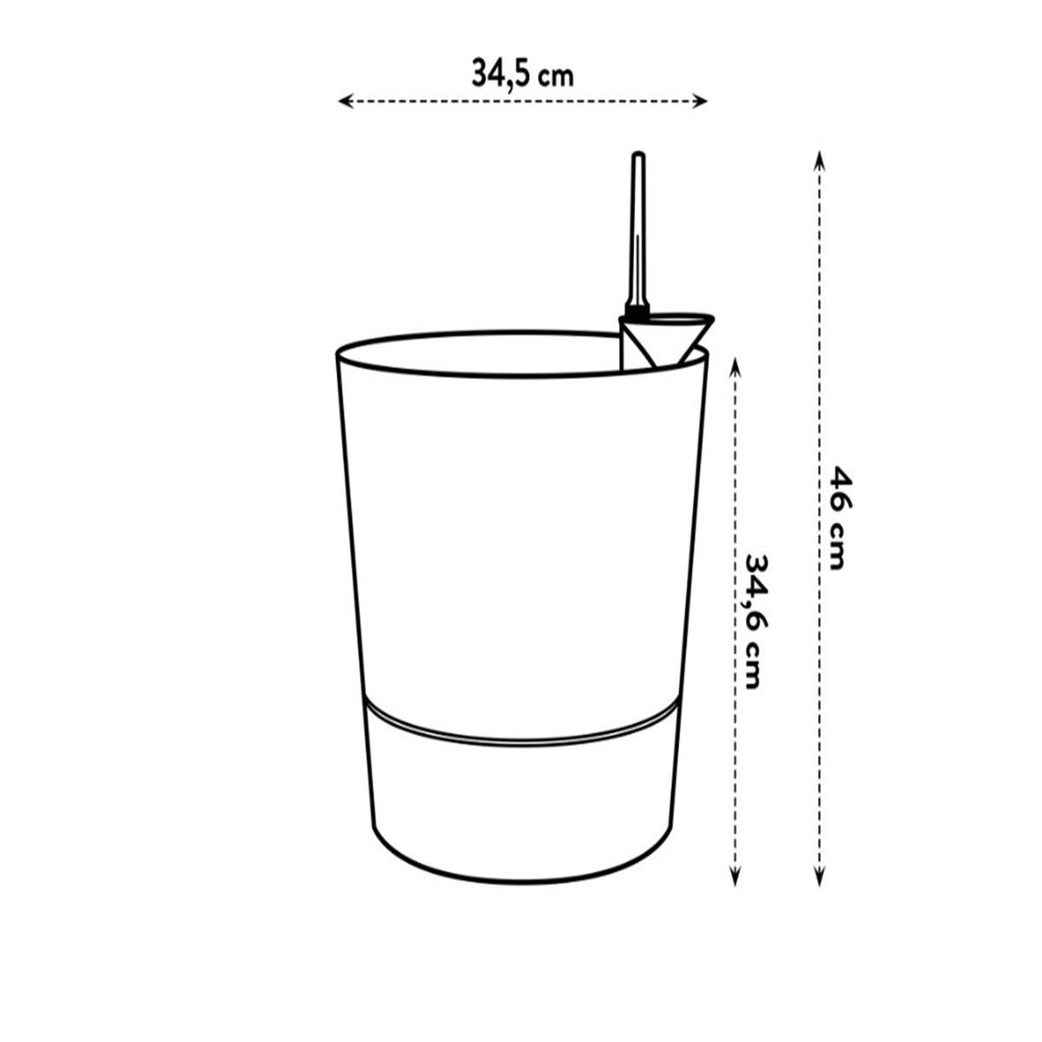 Voir la diapositive 5 : ELHO Pot de fleurs rond extérieur/intérieur Ø 35 cm Elho Aqua Care Greensense gris ciment