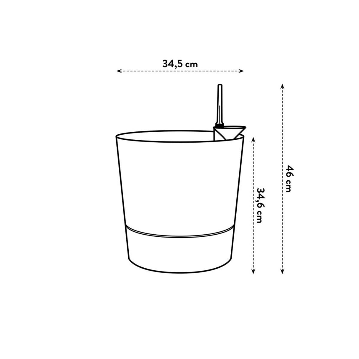 ELHO Pot de fleurs rond extérieur/intérieur Ø 35 cm Elho Aqua Care Greensense gris ciment