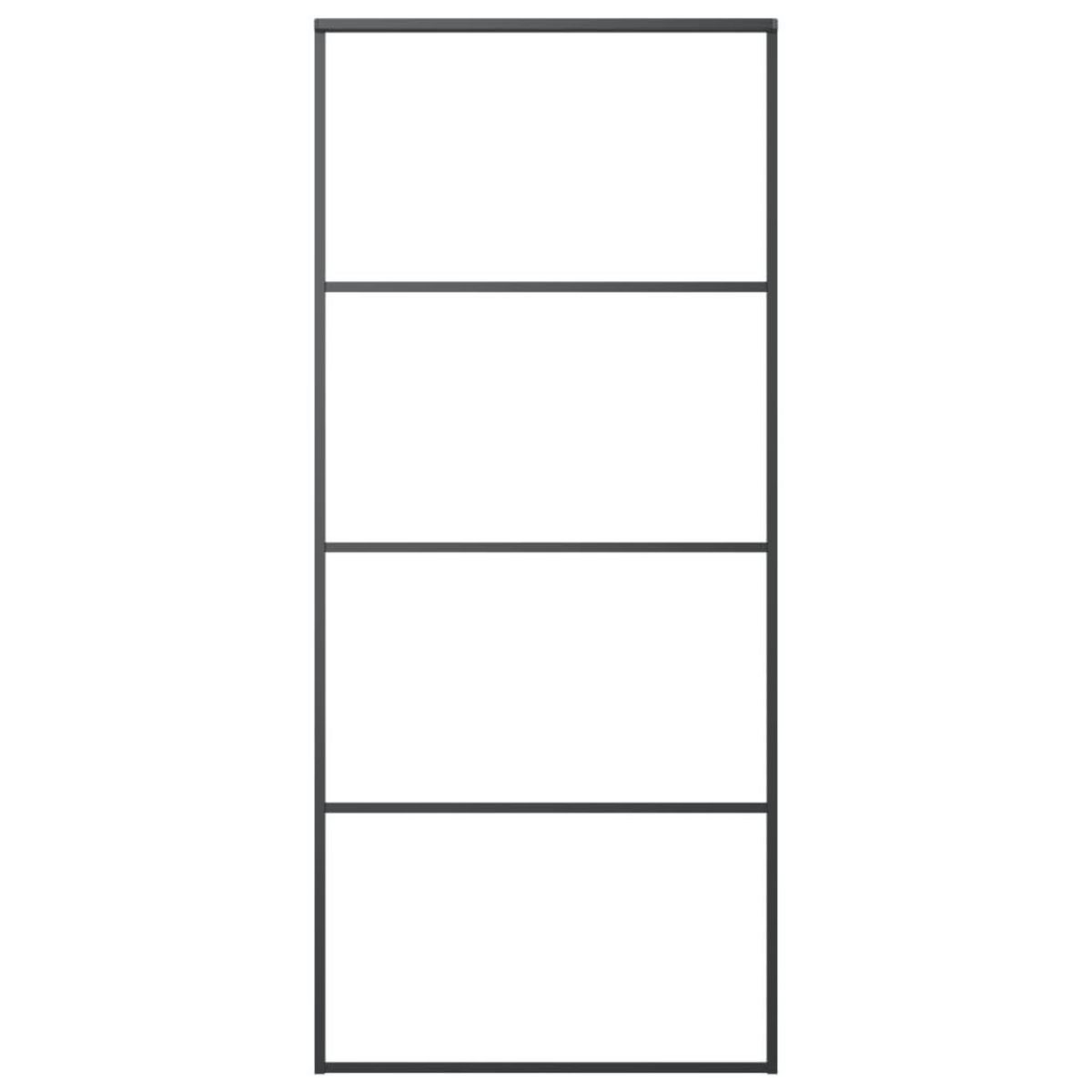 VIDAXL Porte coulissante avec kit de quincaillerie 90x205 cm Verre ESG