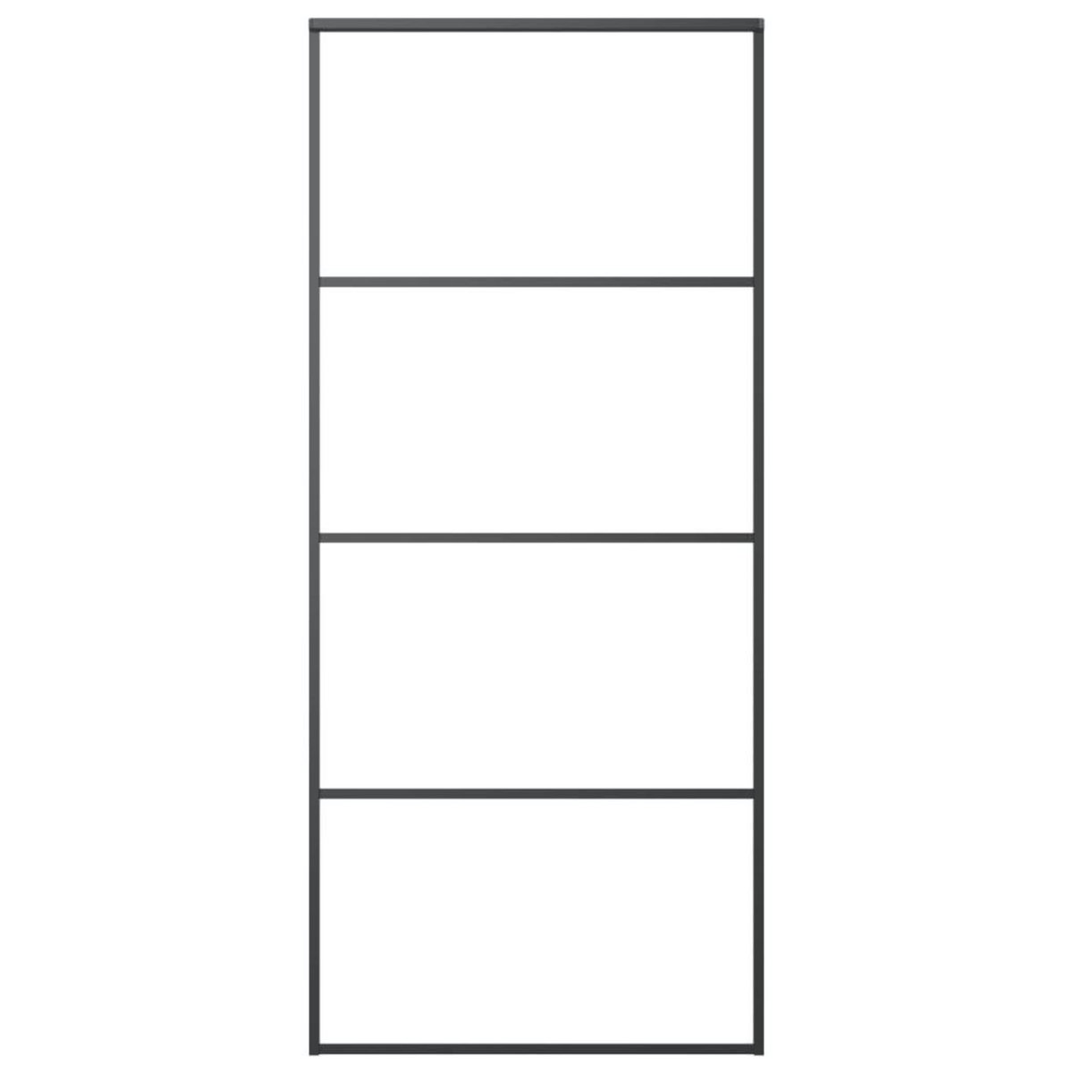 VIDAXL Porte coulissante avec kit de quincaillerie 90x205 cm Verre ESG