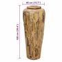 Voir la diapositive 6 : VIDAXL Vase de decoration 40 x 100 cm Bois de teck solide
