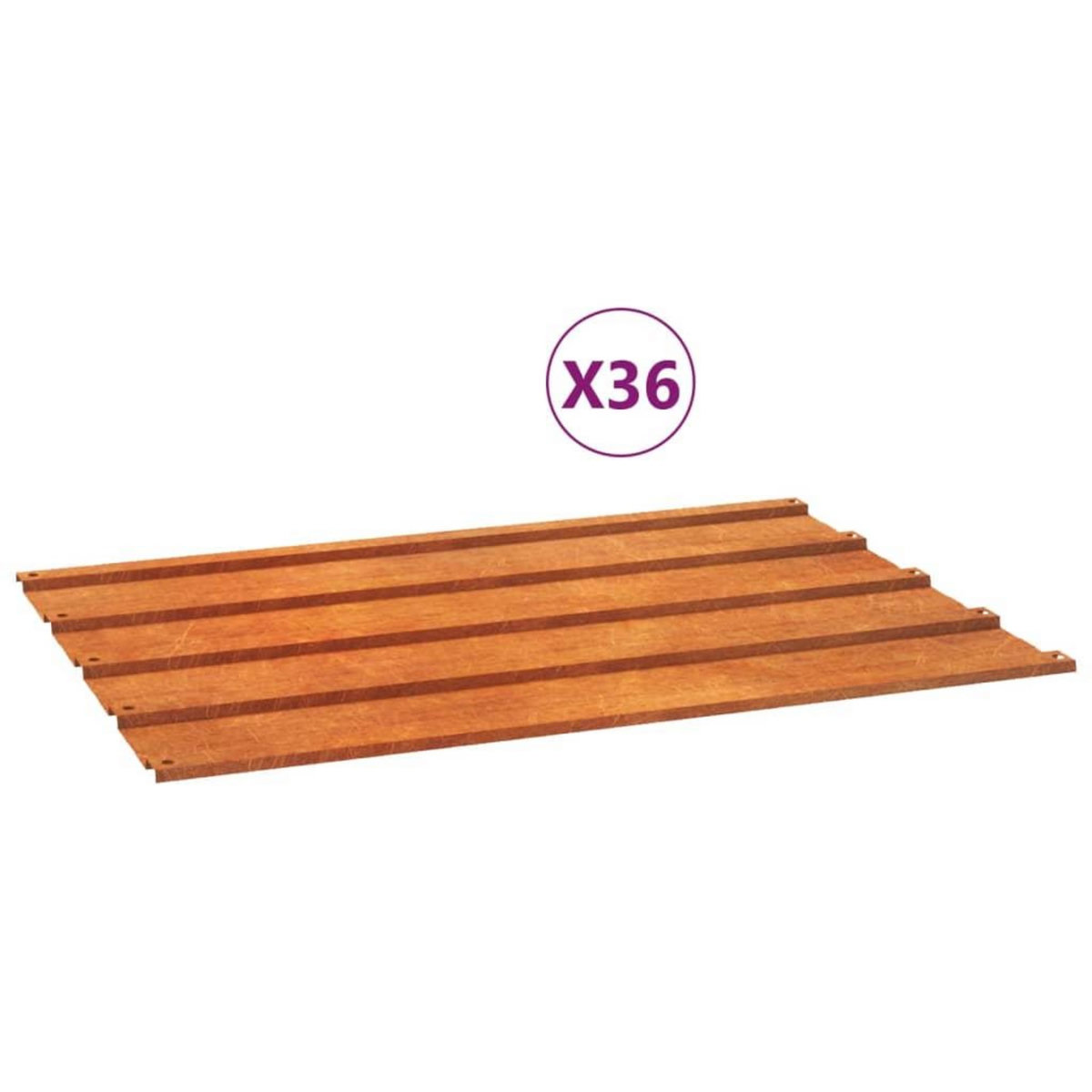 VIDAXL Panneaux de toiture 36 pcs rouille 60x44 cm Acier corten