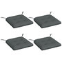 Voir la diapositive 1 : OUTSUNNY Lot de 4 coussins de chaises de jardin polyester gris foncé