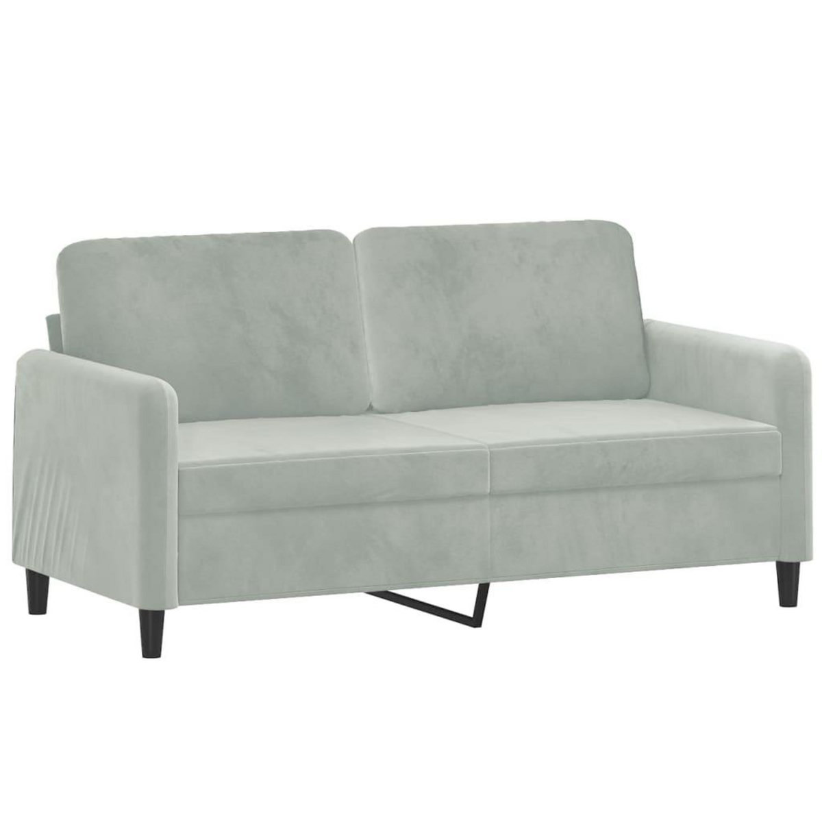 VIDAXL Canape a 2 places Gris clair 140 cm Velours
