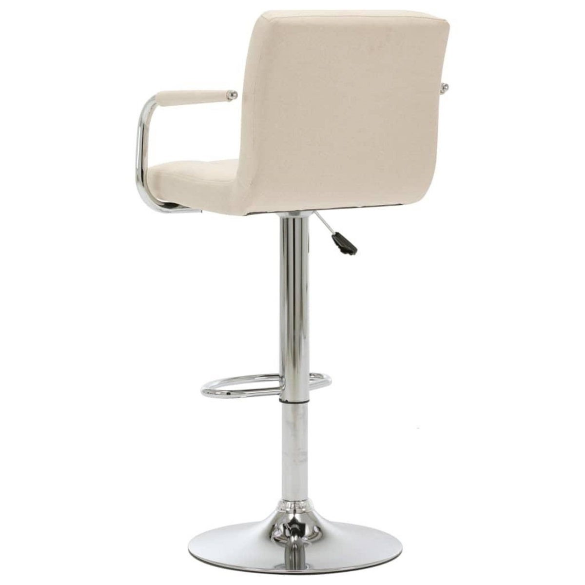 VIDAXL Chaises de bar lot de 2 creme tissu
