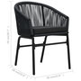 Voir la diapositive 6 : VIDAXL Chaises de jardin lot de 2 Noir Rotin PE