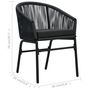Voir la diapositive 6 : VIDAXL Chaises de jardin lot de 2 Noir Rotin PE