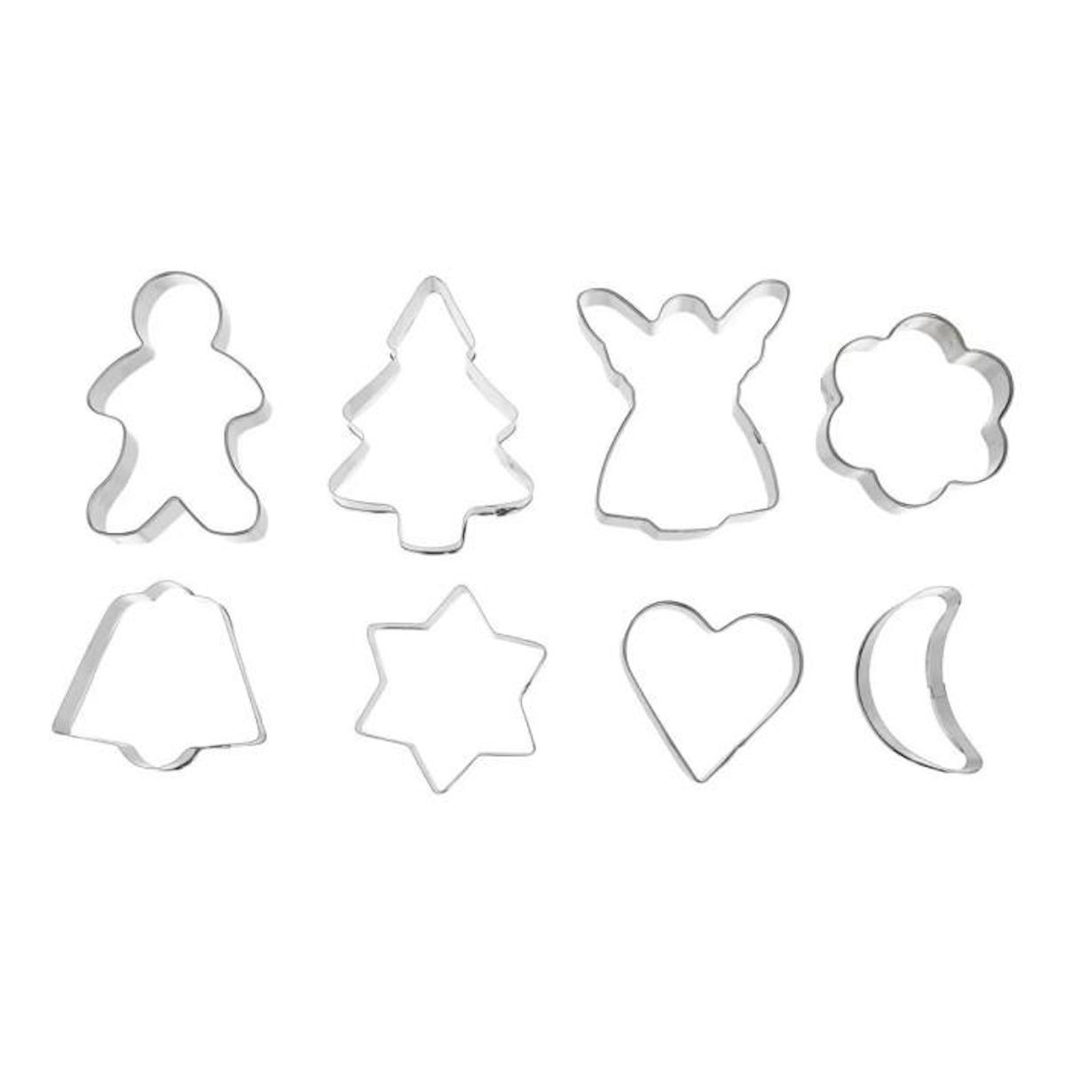 FIVE Boîte à Cookie & 8 Emporte Pièces  Toa  7cm Noir