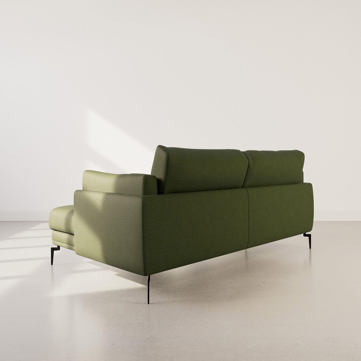 LISA DESIGN Carlos - canapé d'angle droit 4 places ultra moelleux en tissu texturé