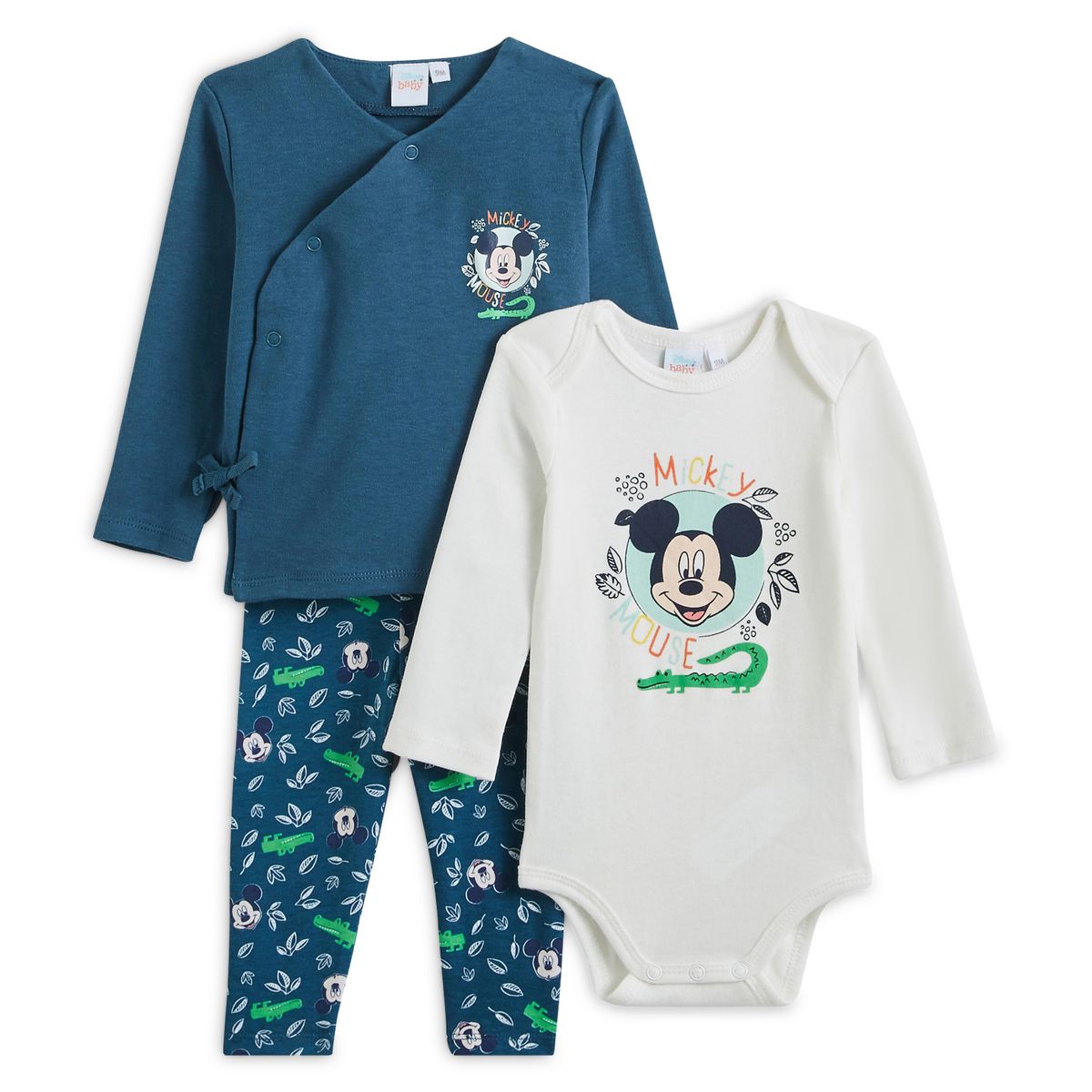 INEXTENSO Ensemble de naissance body + pantalon + brassière bébé garçon
