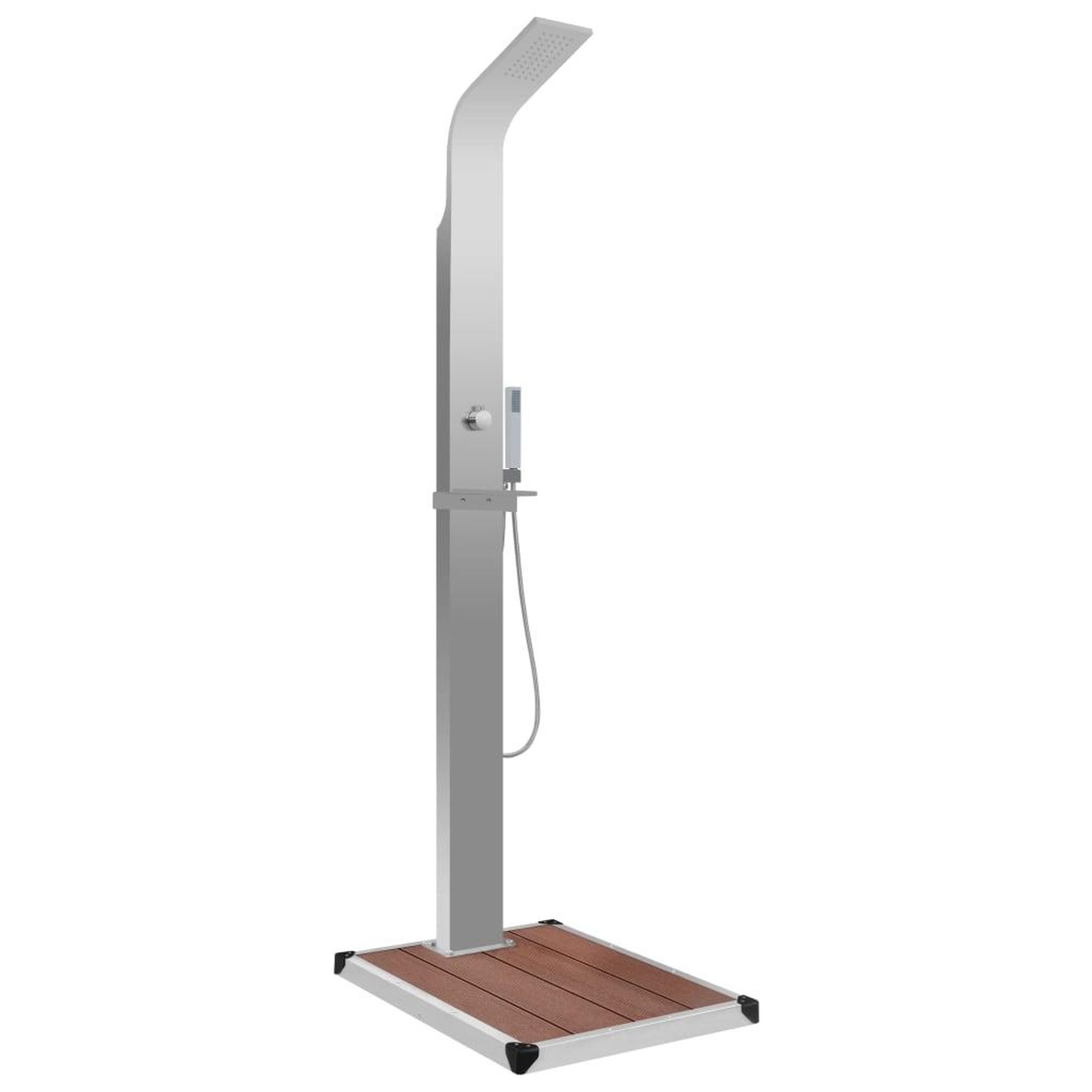 Voir la diapositive 2 : VIDAXL Douche d'exterieur avec receveur de douche WPC Acier inoxydable