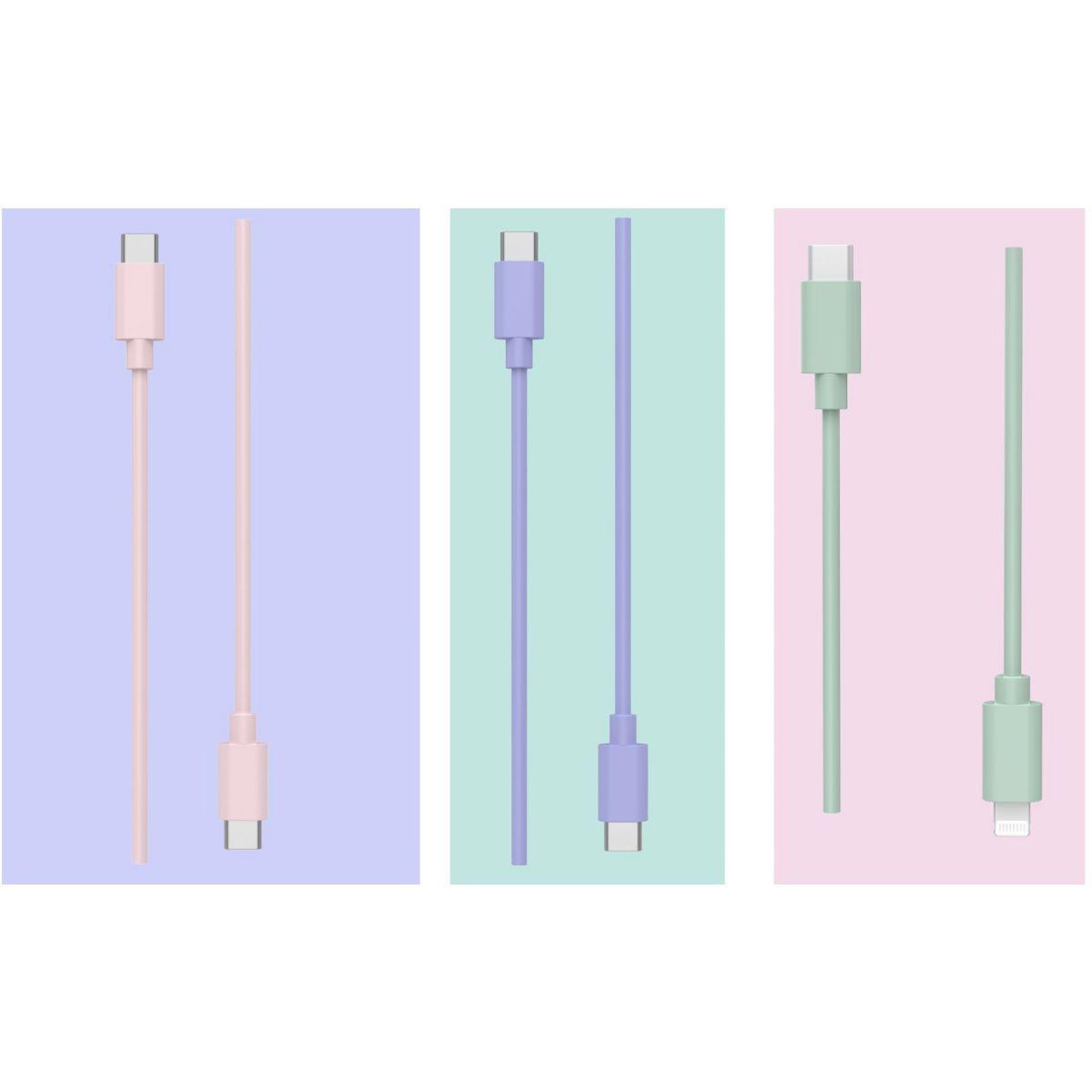 Voir la diapositive 4 : ESSENTIEL B Câble USB C 1M vers USB-C Rose