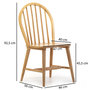 Voir la diapositive 5 : VS VENTA-STOCK Pack 2 chaises Clarck Couleur Chêne, Bois Massif, 48 cm x 48 cm x 92 cm