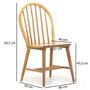 Voir la diapositive 5 : VS VENTA-STOCK Pack 2 chaises Clarck Couleur Chêne, Bois Massif, 48 cm x 48 cm x 92 cm