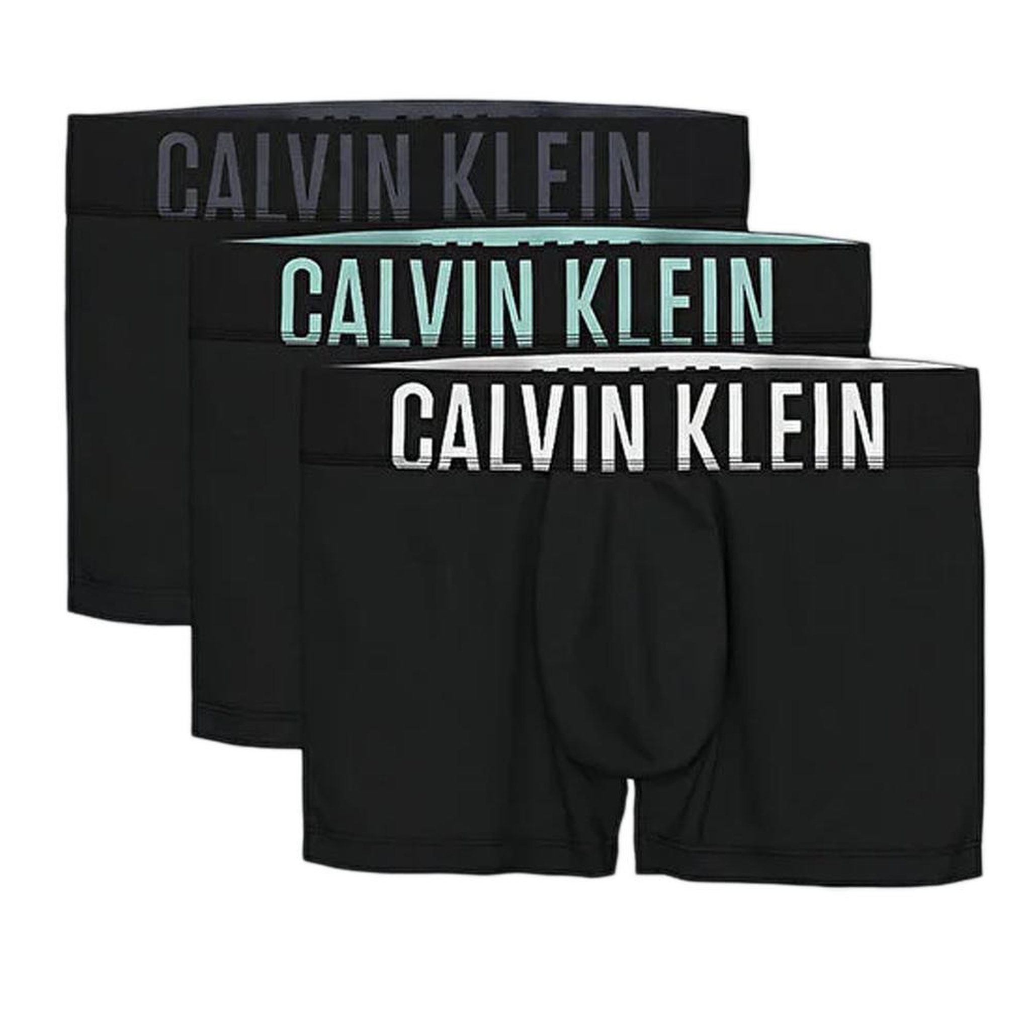 CALVIN KLEIN JEANS X3 Boxers Noir/Bleu Homme Calvin Klein Jeans Trunk 3. Coloris disponibles : Noir