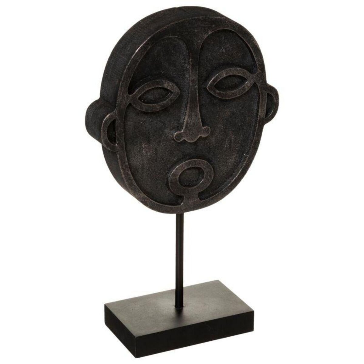  Statuette Masque à Poser  Safari  19cm Noir