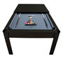 Voir la diapositive 1 : PLAY4FUN Billard Américain AMBIANCE 7Ft - 226,5 x 126,5 x 80 cm avec accessoires et plateau dînatoire - Couleur Noir