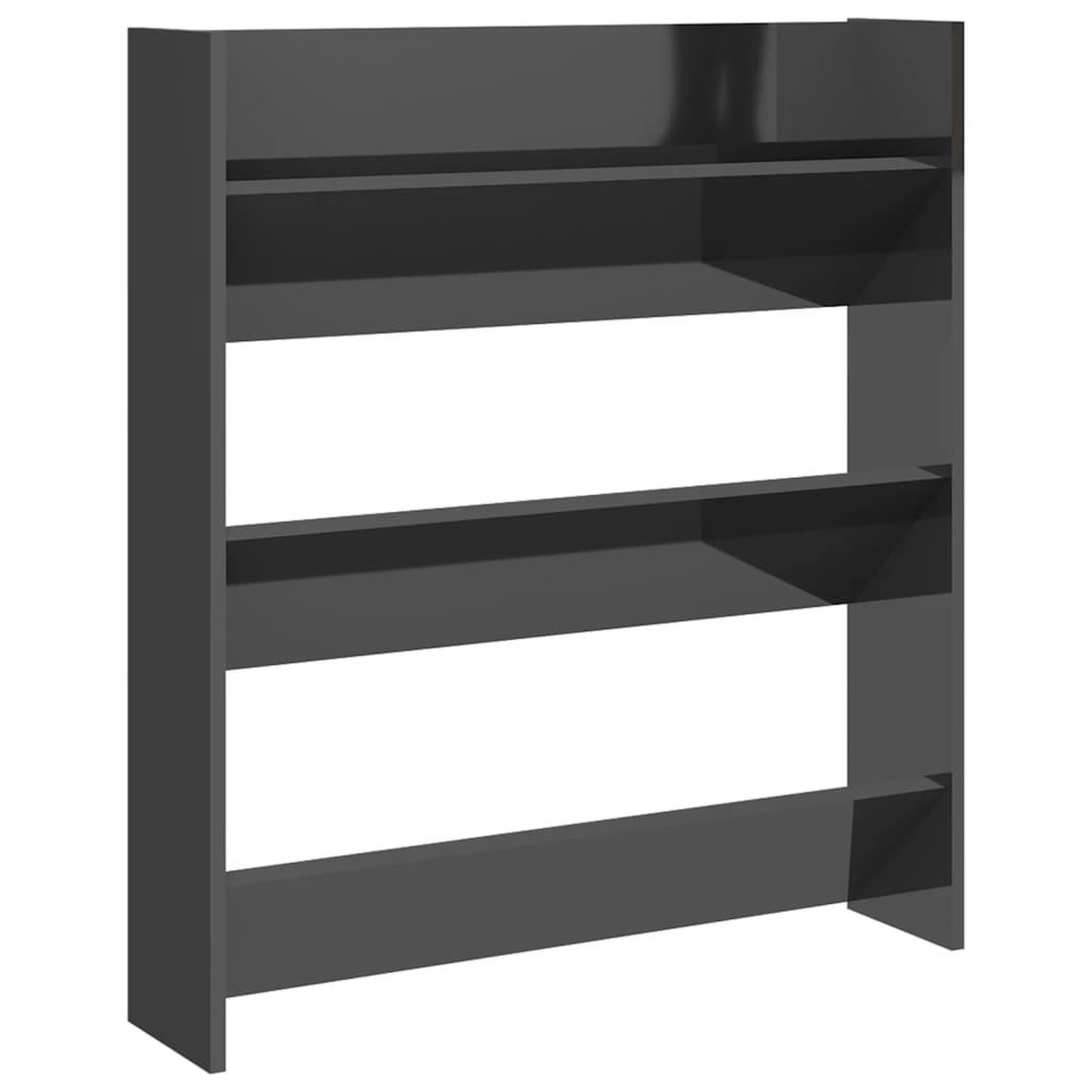 Voir la diapositive 2 : VIDAXL Armoire a chaussures murale gris brillant bois d'ingenierie