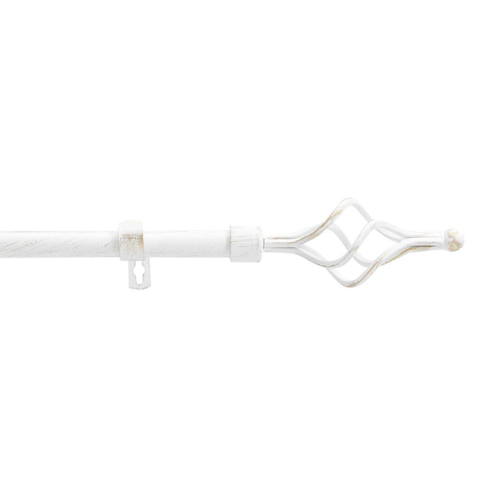Douceur d'Intérieur Kit tringle à rideau extensible  twisty  120-210cm blanc & or