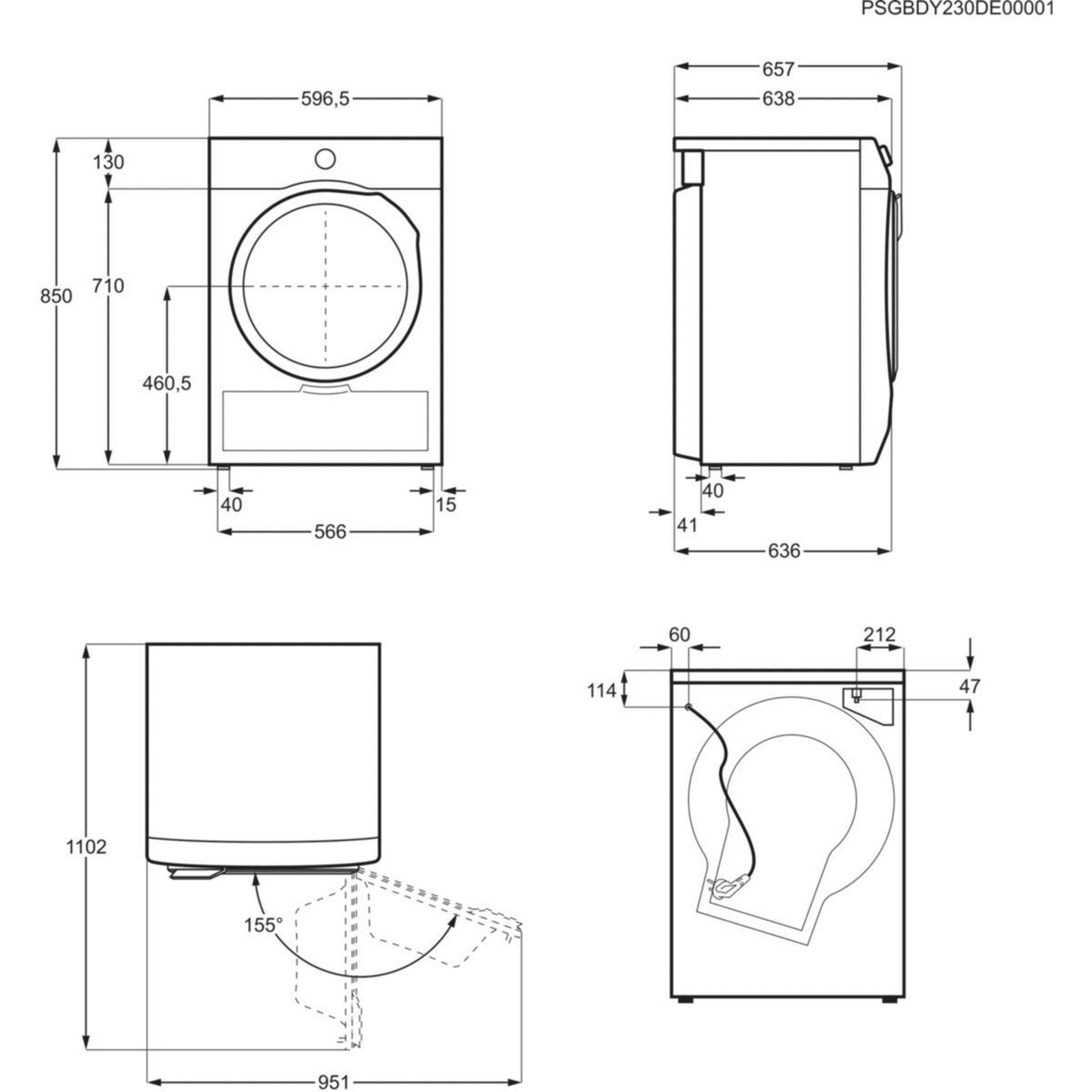 Voir la diapositive 5 : AEG Sèche linge pompe à chaleur TR9XA103PA 10kg - Capacité géante XXL & Ultra-silencieux & Connecté & Basse consommation
