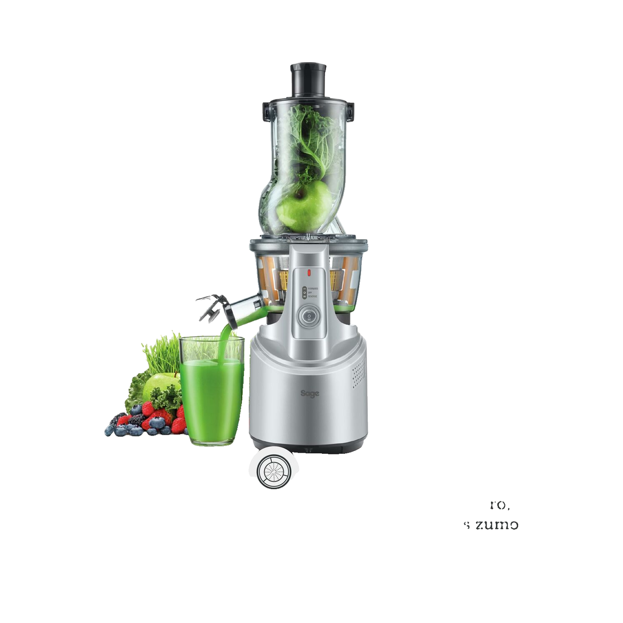 Voir la diapositive 2 : SAGE Extracteur de jus à froid Big Squeeze 2400W 1.5L