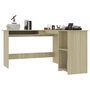Voir la diapositive 3 : VIDAXL Bureau d'angle en forme de L Chene sonoma Bois d'ingenierie