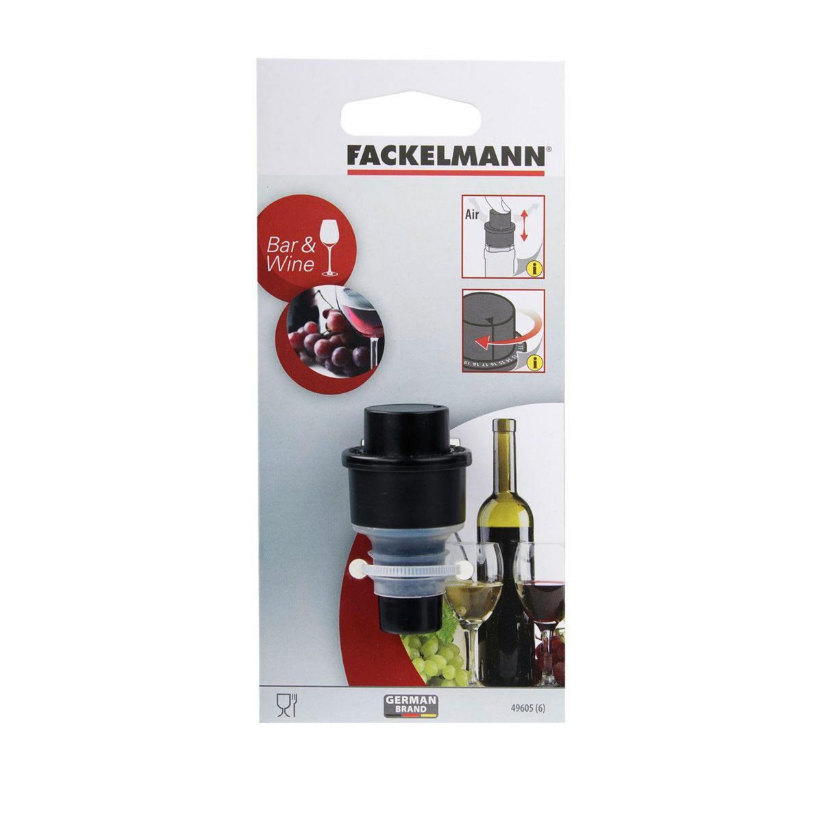 Fackelmann Bouchon de bouteille avec pompe vide air Fackelmann Bar Concept