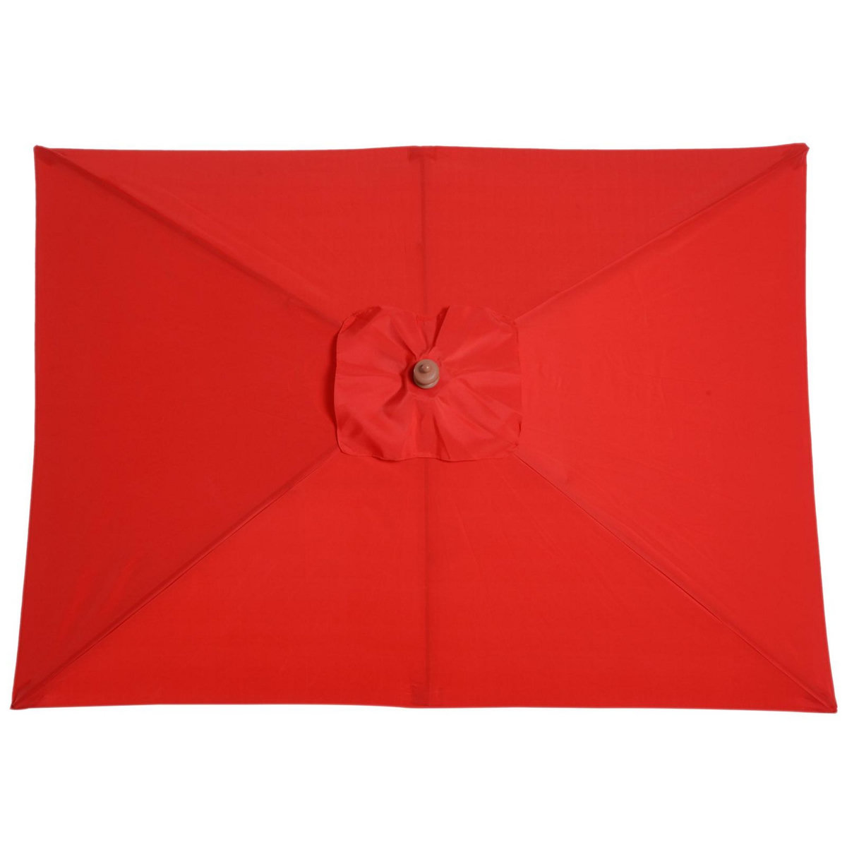 OUTSUNNY Parasol rectangulaire inclinable bois polyester haute densité 2L x 1,5l x 2,3H m rouge