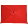 Voir la diapositive 6 : OUTSUNNY Parasol rectangulaire inclinable bois polyester haute densité 2L x 1,5l x 2,3H m rouge