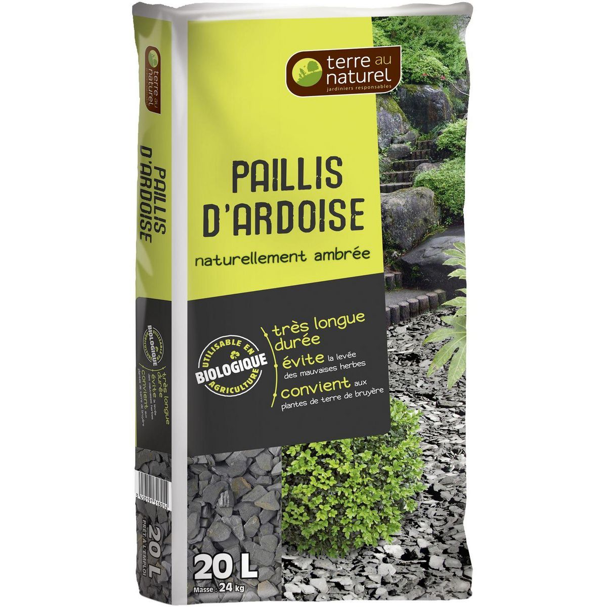 Terre au naturel Paillis d'ardoises