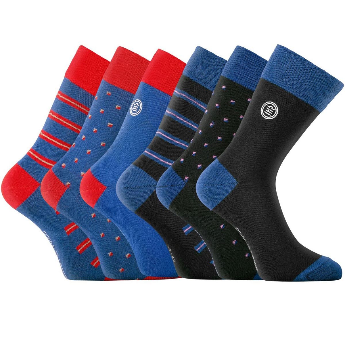 SERGE BLANCO Lot de 6 paires de chaussettes de ville Town AD