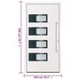 Voir la diapositive 6 : VIDAXL Porte d'entree Blanc 100x200 cm Aluminium et PVC