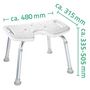 Voir la diapositive 3 : RIDDER RIDDER Tabouret de baignoire Blanc 150 kg A0050501