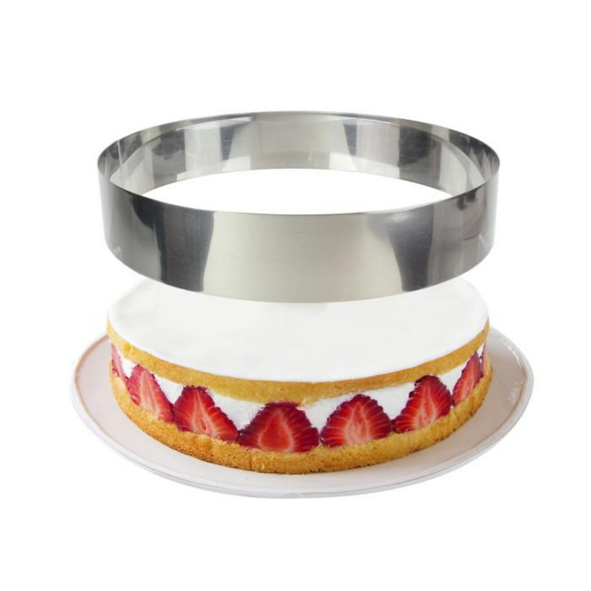 Paris Prix Lot de 3 Cercles de Pâtisserie  Cadre  26cm Argent